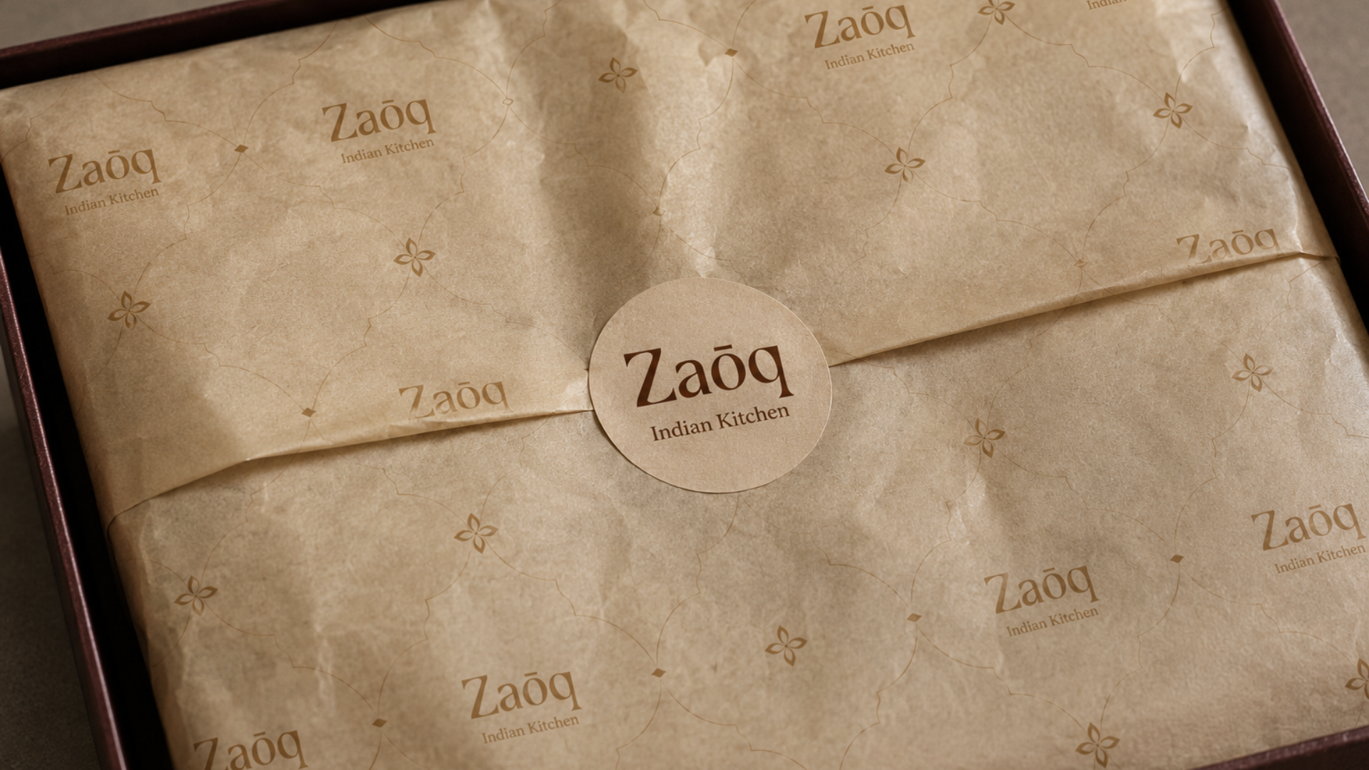 The Zāoq box, wrapped in parchment and sealed with wax